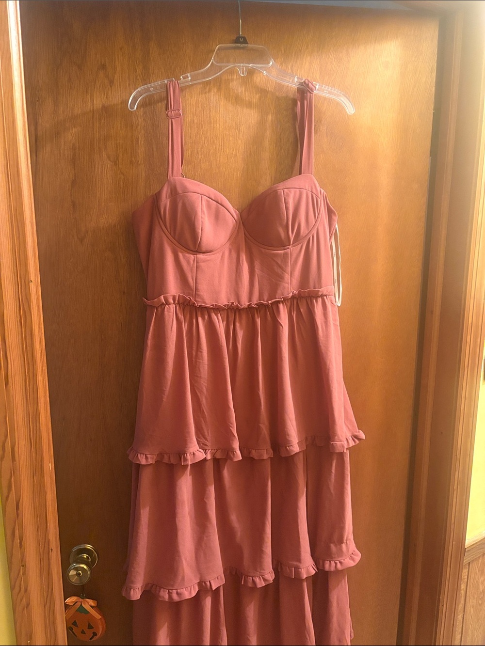 Lulu's Dusty Rose Tiered Ruffle Chemise